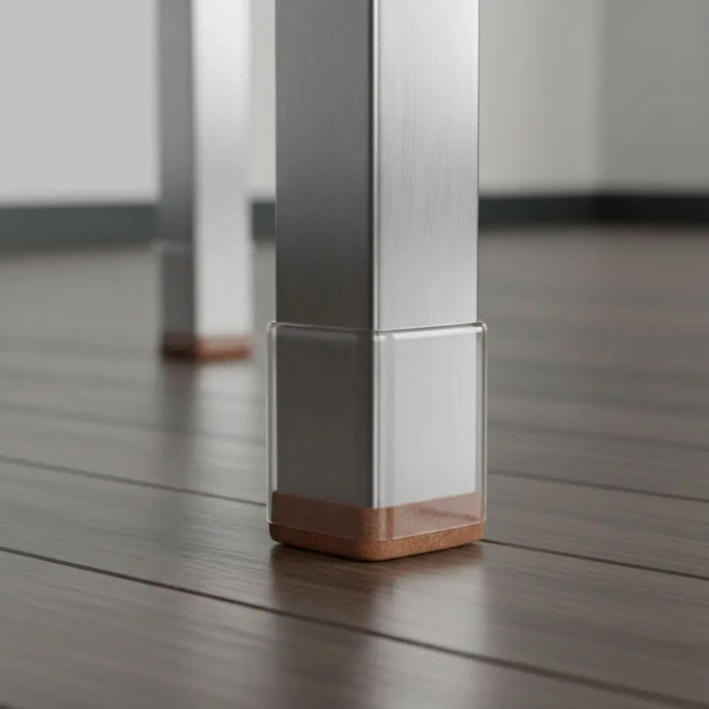 

8 шт. войлочные накладки для ножек стульев, силиконовые защитные чехлы, прозрачный дизайн, для мебельных ножек, материал TPE, квадратная форма