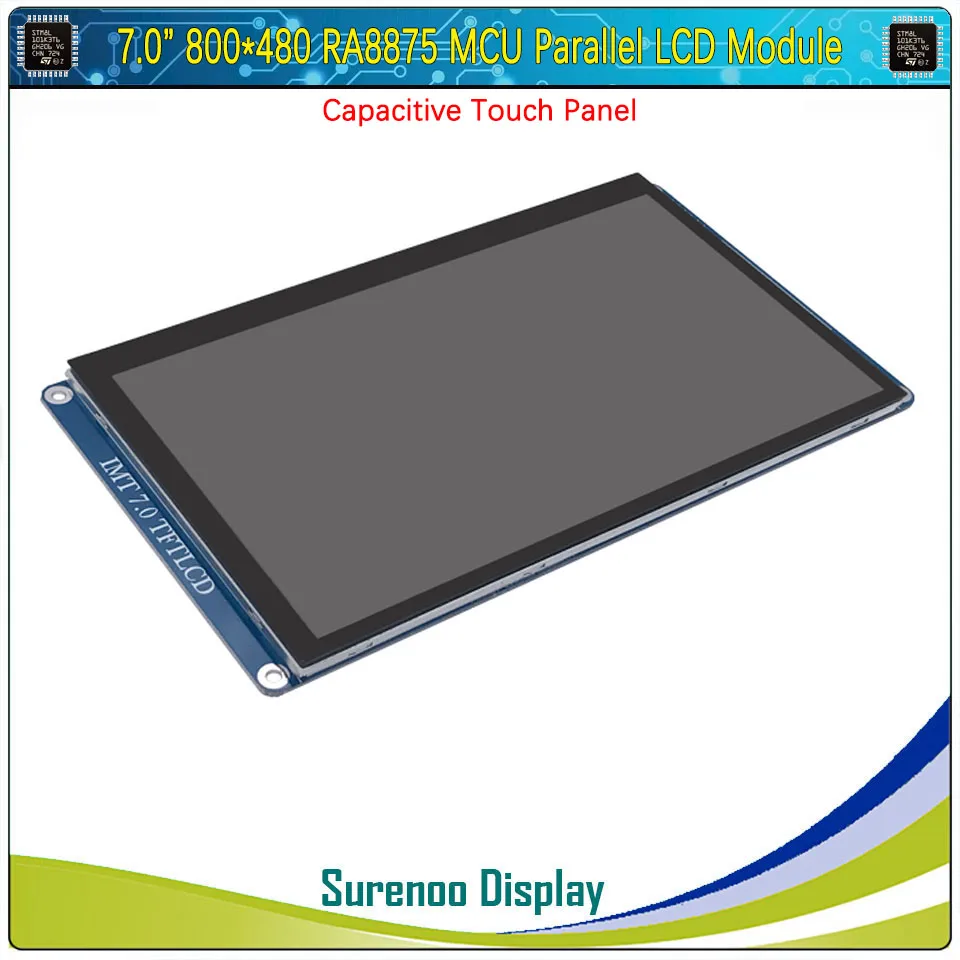 Imagem -02 - Polegadas 800*480 Ra8875 Mcu Paralelo Tft Lcd Módulo Display Tela Monitor Resistive Painel de Toque Capacitivo Paralelo Spi Iic I2c 7