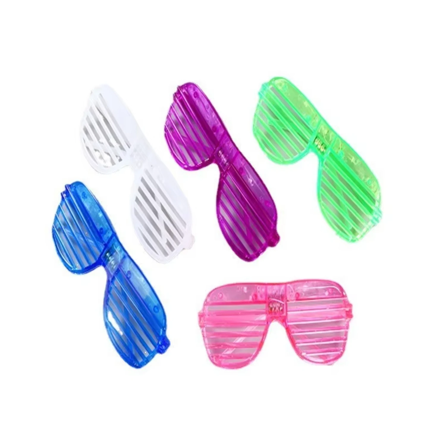 Cheap illuminated plastic blinds Led sunglasses adults and children glow in dark party supplies