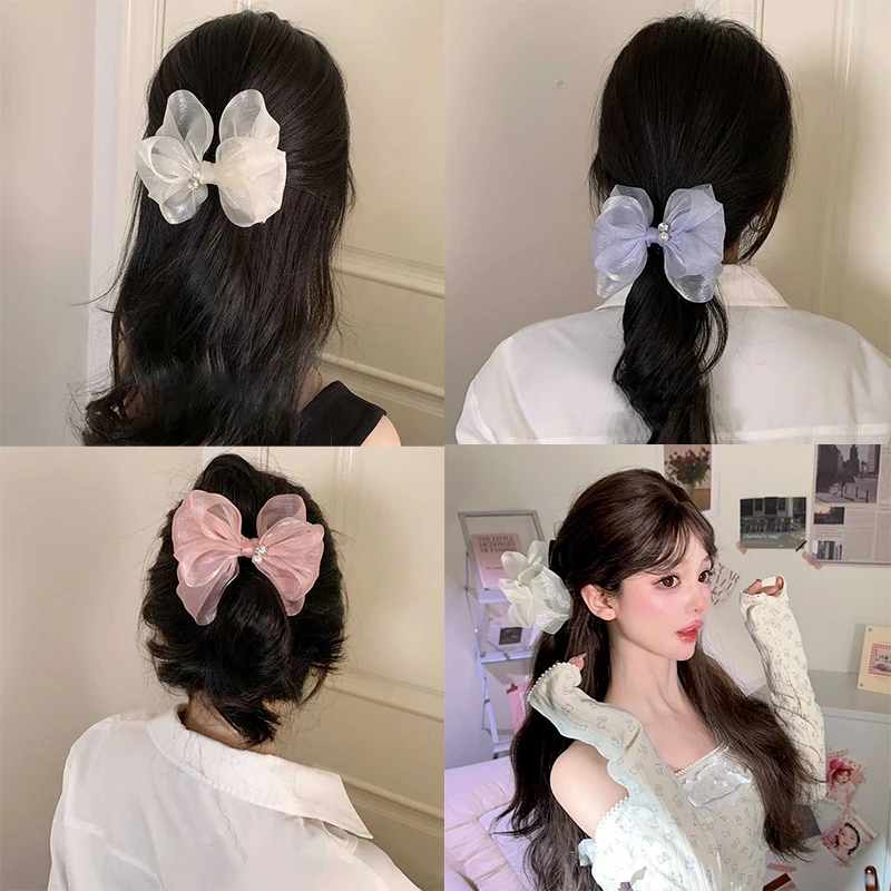 القطن القطني القوس كليب الربيع والصيف لطيف سحابة القرش كليب الإناث الجزء الخلفي من الرأس كليب رئيس زخرفة إكسسوارات الشعر