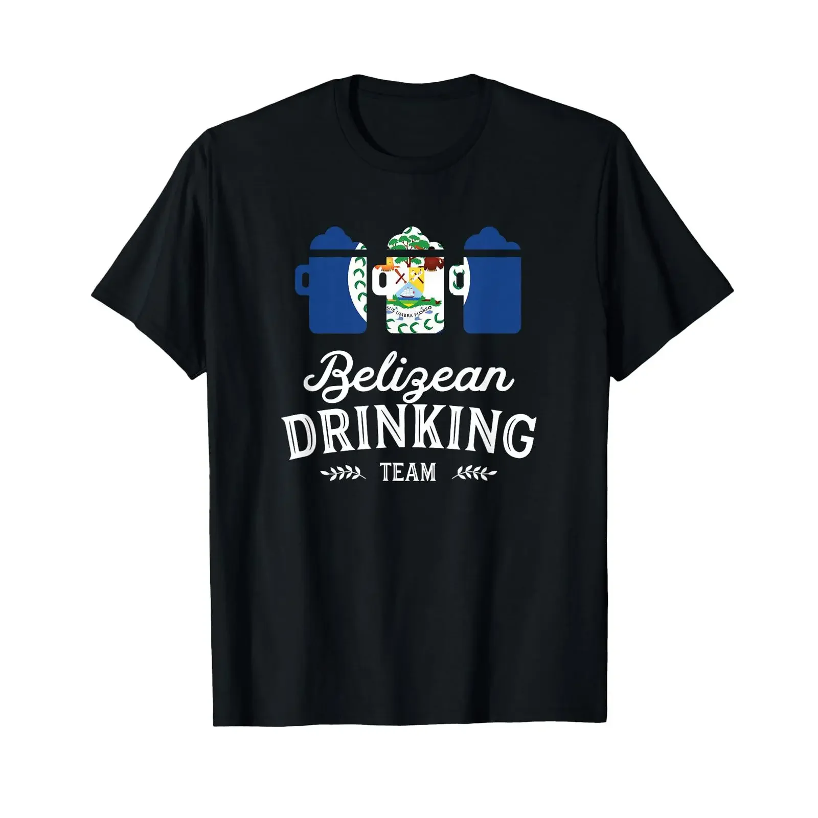 Beer Belize Drinking Team Casual T Shirt vintage Washed Breathable Versatile Stylish graphic Soft Unisex fashion