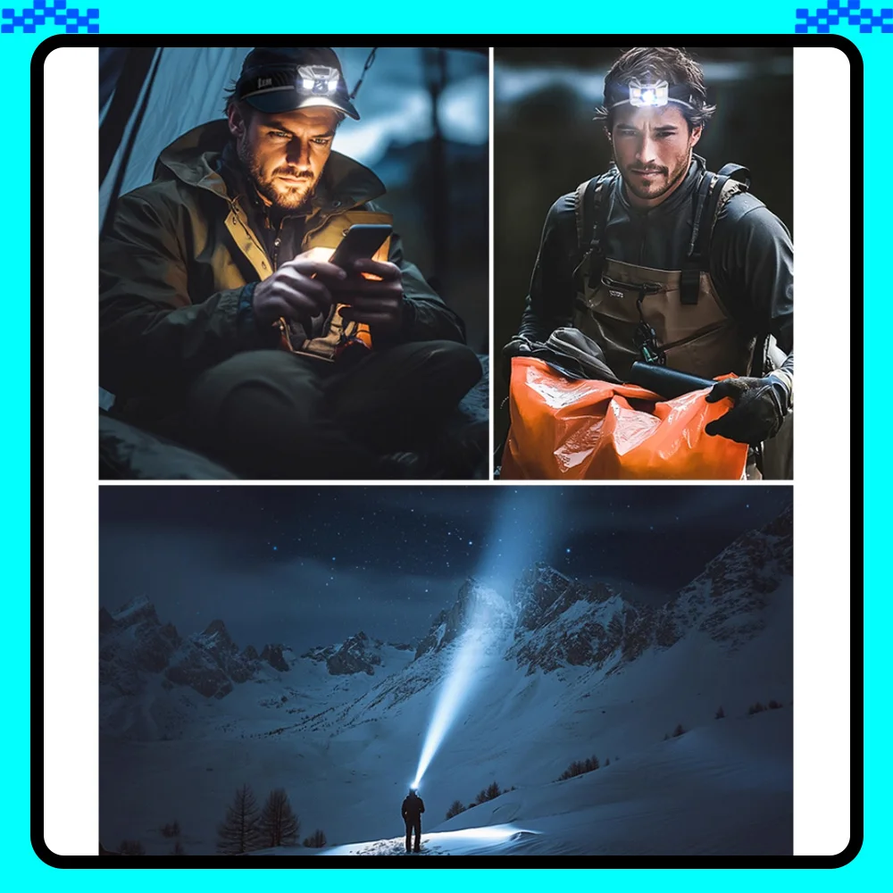 LEM L115/L116 Powerful Headlamp Outdoor Climbing Head Lamp Flashlight 1200mAh/1000mAh 800LM/650LM Rechargeable Fishing Headtorch