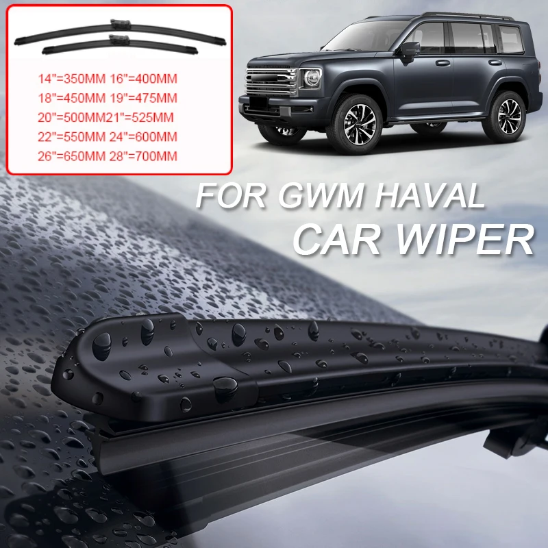 

2PCS Car Blade Windshield Wiper Windshield For GWM HAVAL DARGO F7 F7X H3 H5 H6 GT H6S H9 JOLION M6 PLUS CleaningAuto Accessories