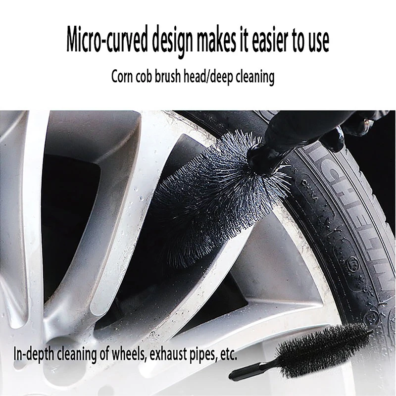 1Pc Car Vehicle Motorcycle Wheel Tire Rim Brush Cleaning Brush Conical Car Truck Motorcycle Bicycle Washing Cleaning Tools