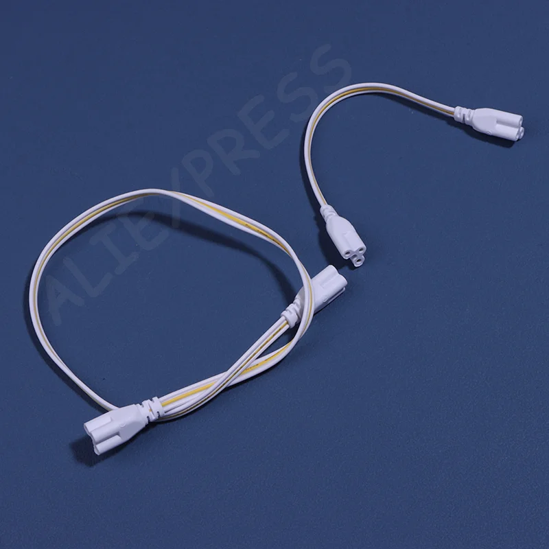 New New 5Pcs Flexiable Double End 3Pin LED Tube Connector Cable Wire T4 T5 T8 Extension Cord For Integrated LED Tube Light Bulb