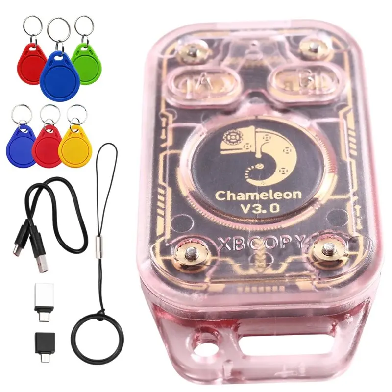 

[B24B!】 Chameleon V3.0 RFID Smart Chip Reader Smart Card Emulator+3XUID/CUID Keychain ID IC Tag Copyer Reader Writer