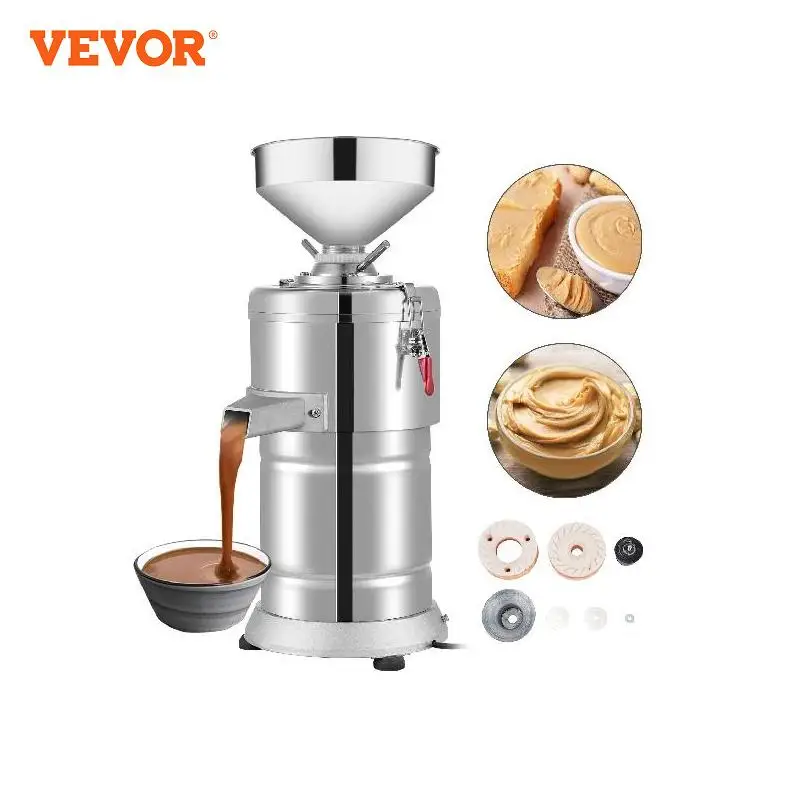 VEVOR Commercial Peanut Sesame Grinding Machine,Stainless Steel peanut butter machine,Grinder for Peanut Sesame Walnut Butter