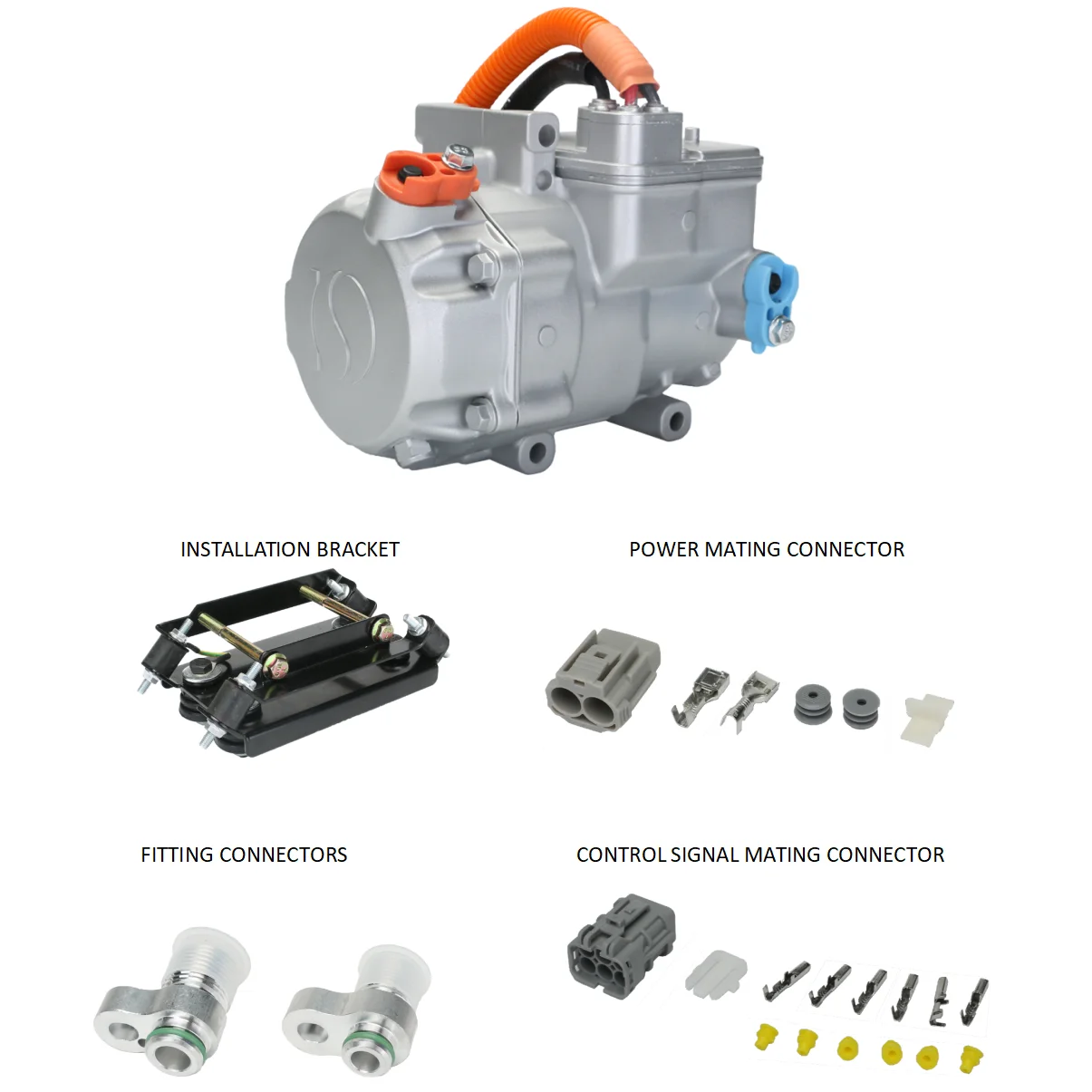 Automotive 12v 72v 96v 540v 380v Ac Electric Air Conditioner Compressor For Electrical Vehicle Cars Trucks Hybrid Car