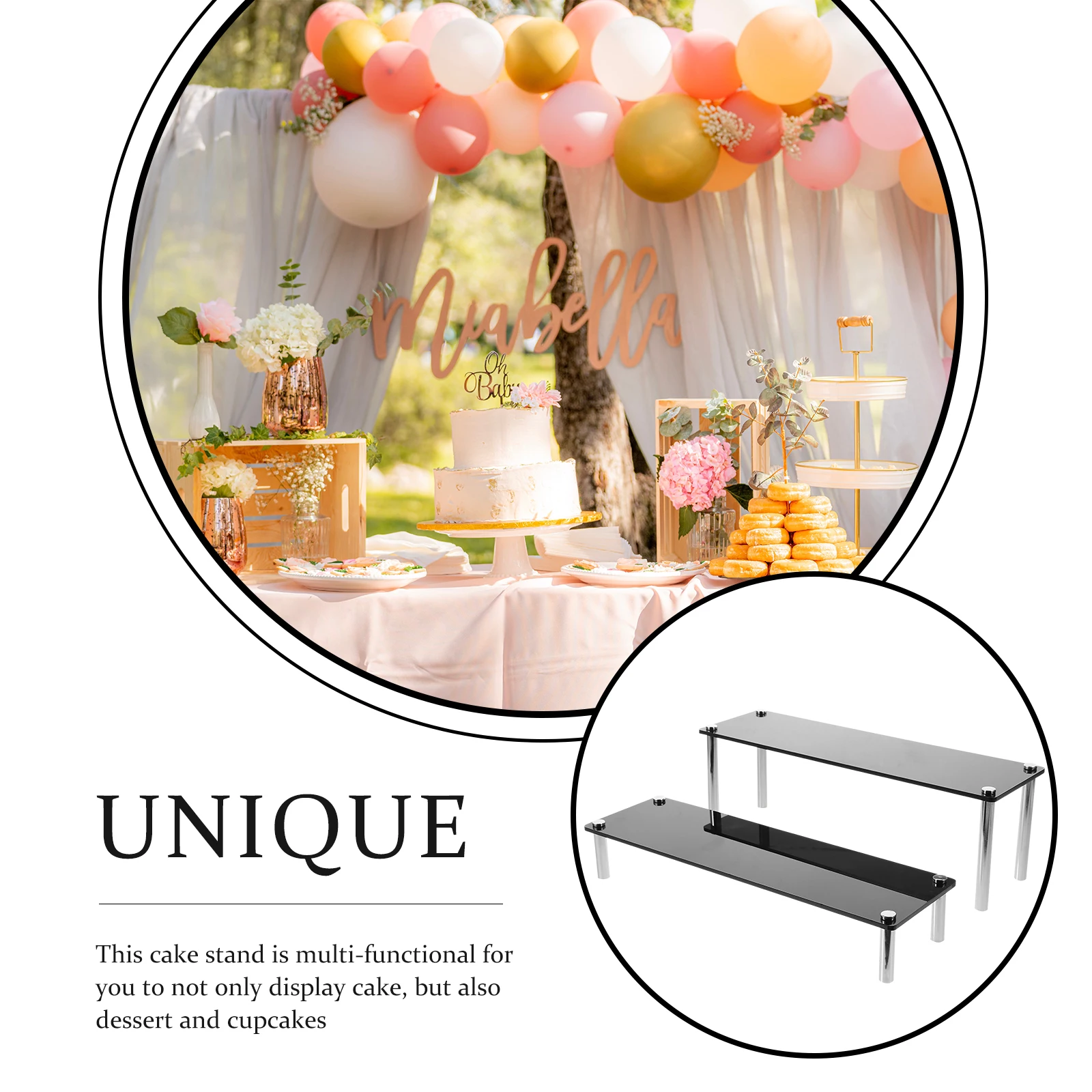 

2 Pcs Cake Cup Holder Cupcake Stand Multifunctional Dessert Display Tray Stands