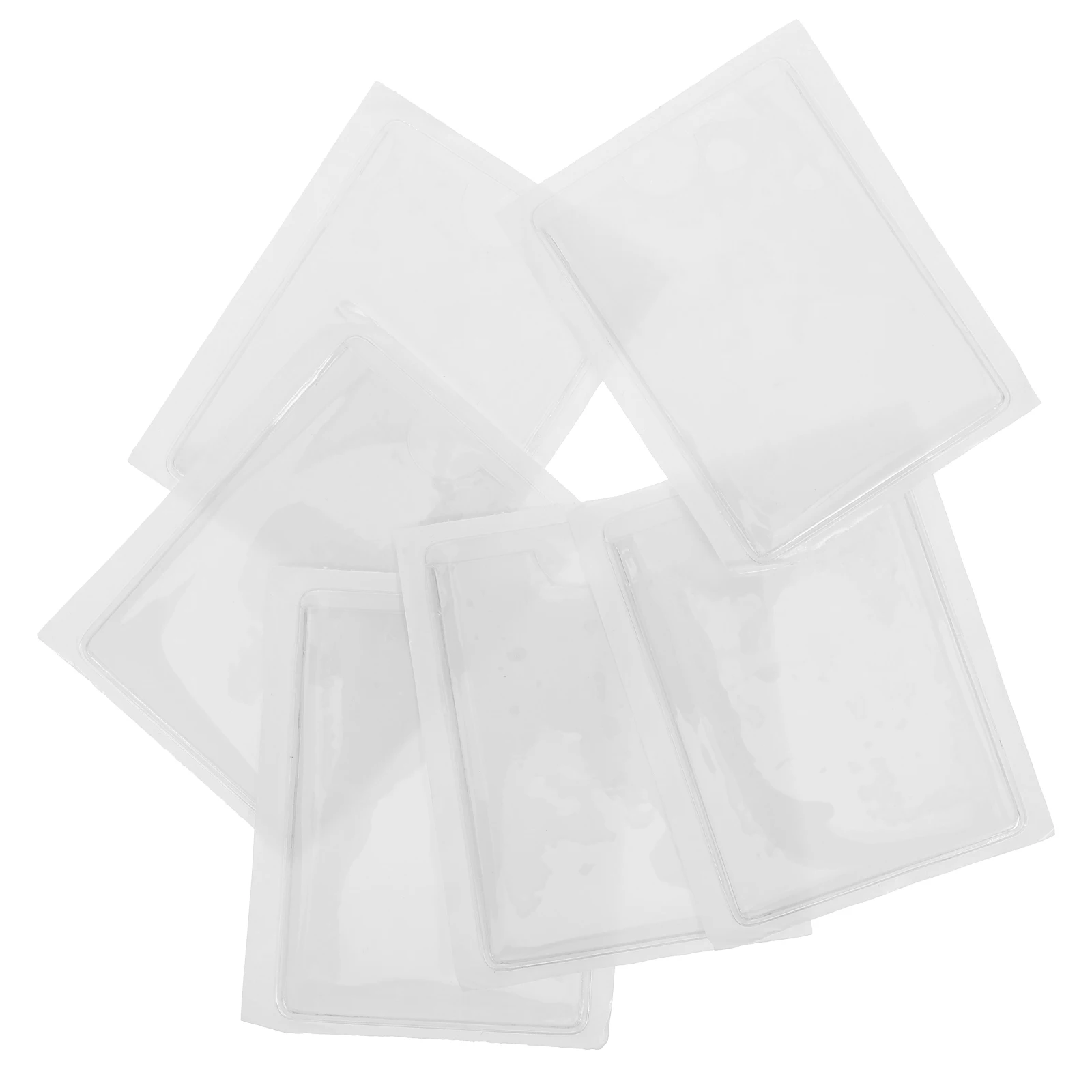 6 Stück 7,2 x 10 cm selbstklebende Kartenhalter, durchsichtiger Kunststoff-Taschenschutz, transparente klebrige Hüllen für Etiketten, Etiketten