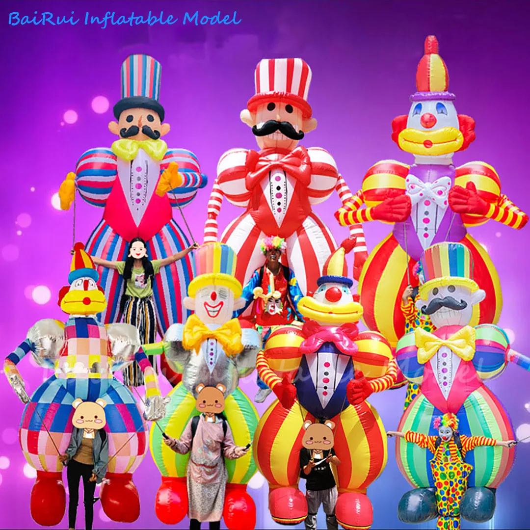 3M Cartoon Clown DIY Walking Dance Inflatable Air Model for Playground Performance Props Festival Supermarket Circus Puppet
