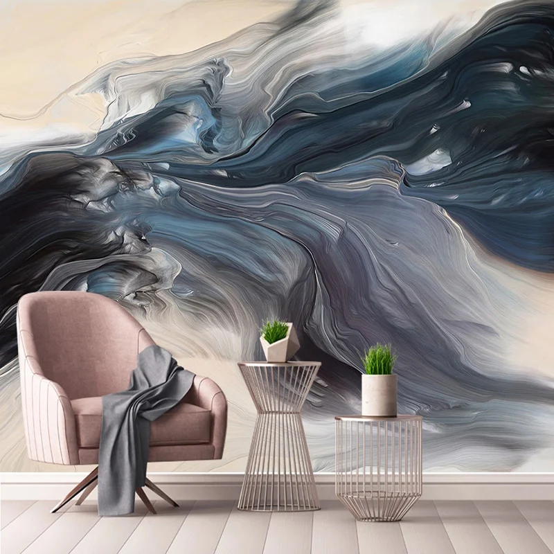 

Custom Mural Wallpaper Modern Abstract Line Texture Landscape Art Wall Painting Living Room Study Home Decor Wall Papers