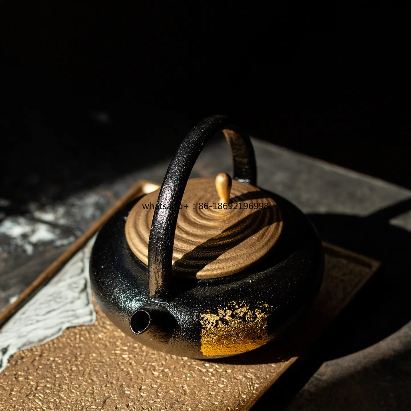 Ceramic Gilt Beam Pot, Tea Can Be Made in The Surrounding Stove with An Open Flame of Alcohol, Kettle, Household High-end
