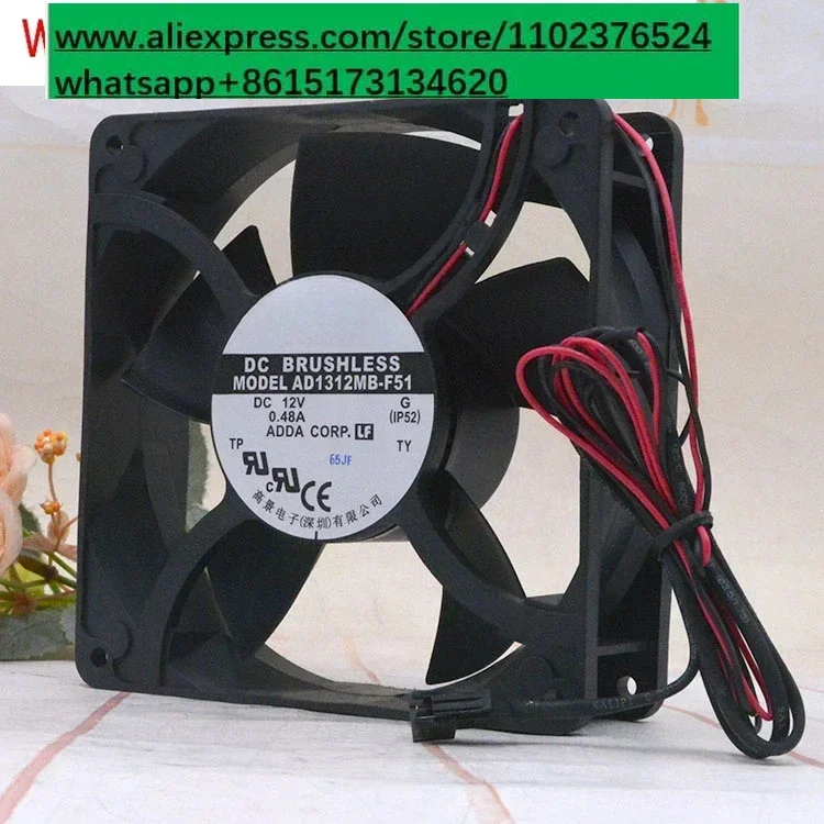 ADDA 12738 12V 0.48A 12.7cm AD1312MB-F51 Ice Storage Refrigerated Truck Exhaust Fan