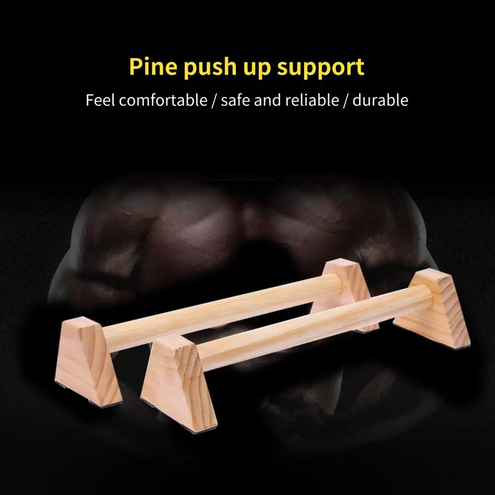 Manico Push-up Parallettes resistenti all\'usura Bar legno Anti-deformazione pratici supporti Push Up resistenti agli urti