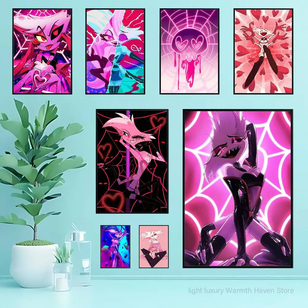 

H-Hazbineds-S A-Angel H-Hotel Poster HD Art Sticky Wall Waterproof Home Living Room Bedroom Bar Aesthetic Decoration