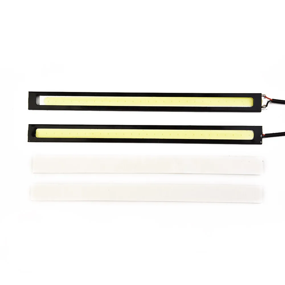 2 Stück 17cm wasserdichte LED Cob Light Stripe Abs für Autorennen Tag Nebel hochwertige Lichtst reifen bieten verbesserte Sichtbarkeit