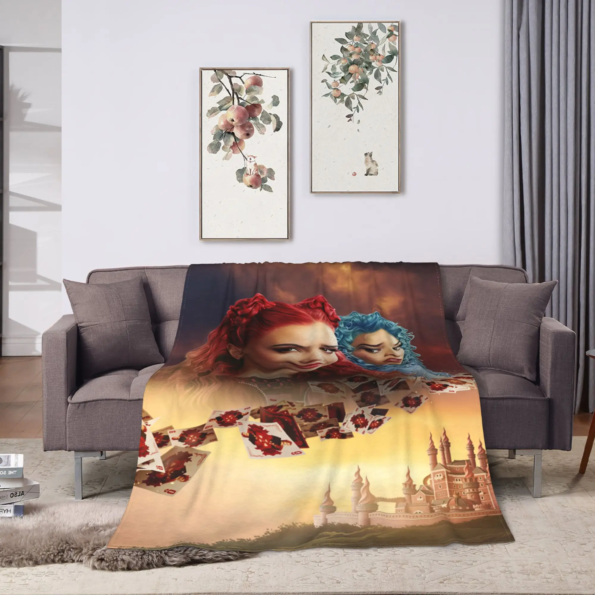 D-Descendantss 4 The Rise Of Red Plush Blankets Girls Boys  Flannel Bedding Throws For Living Room Super Soft Bedspread Gift