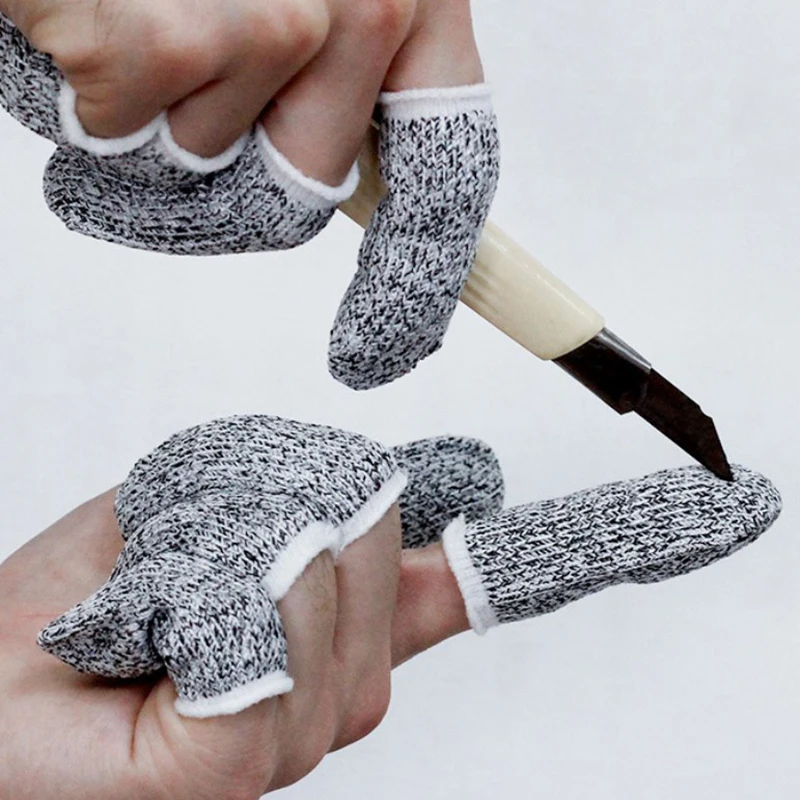 10 قطعة غطاء للأصابع الإبهام حامي مكافحة قطع أطراف الأصابع إصبع كم مرنة مقاومة حماية غطاء للأصابع DIY بها بنفسك العمل