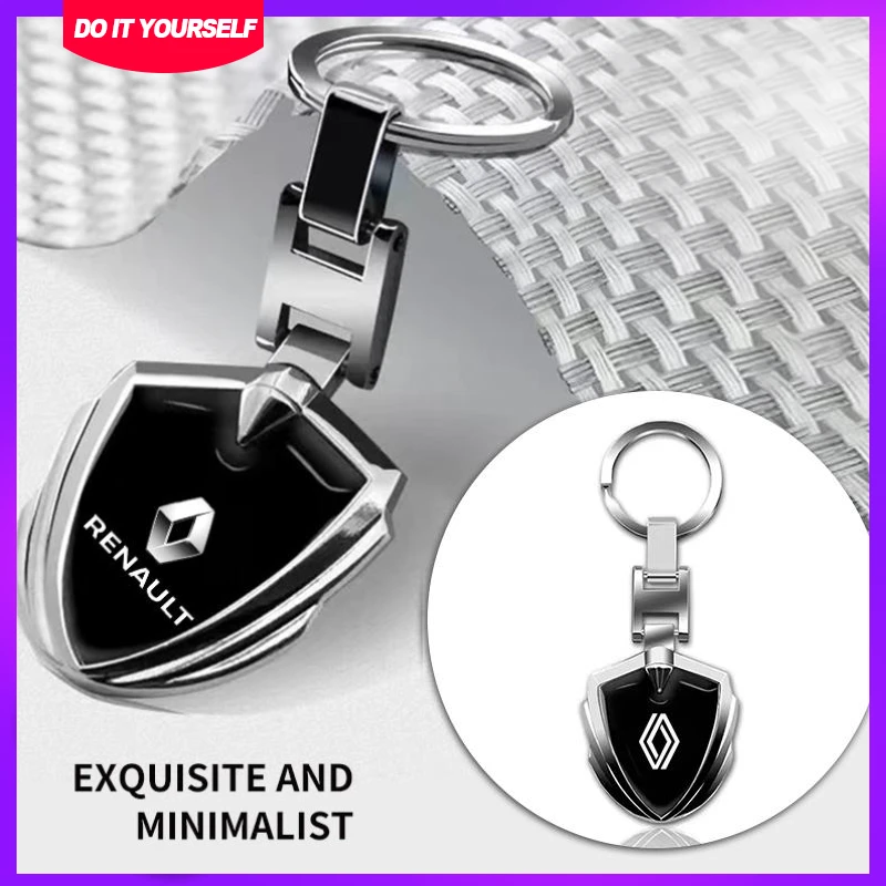 

NEW Car Styling 3D Metal Key Rings Emblems Keychain For Renault koleos Trafic duster megane 2 logan clio Sport Duster Megane RS