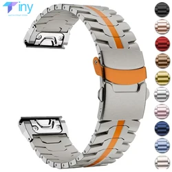 Quick Fit 22 26mm Titanium Strap for Garmin Fenix 8 51mm 7 7X 6 6X Pro Enduro 3 5 5X Plus Tactix 7 Stainless Steel Band Bracelet