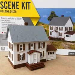 1set 1:87 Ho Scale Model House Model Dwelling Scale Kit American Courtyard Model Building Material Model Train Railway Layout