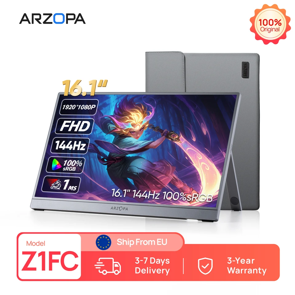 ARZOPA 16.1 144Hz Portable Monitor 1080P IPS