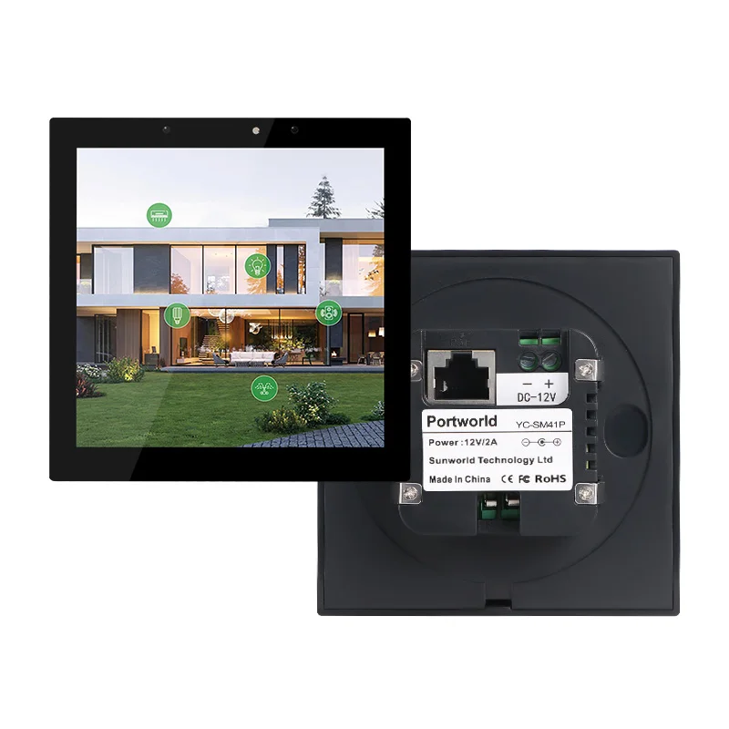 

Intelligent Library YC-SM41P Tuya Smart Home Security Wireless Wifi Display Panel With Touchscreen Interface