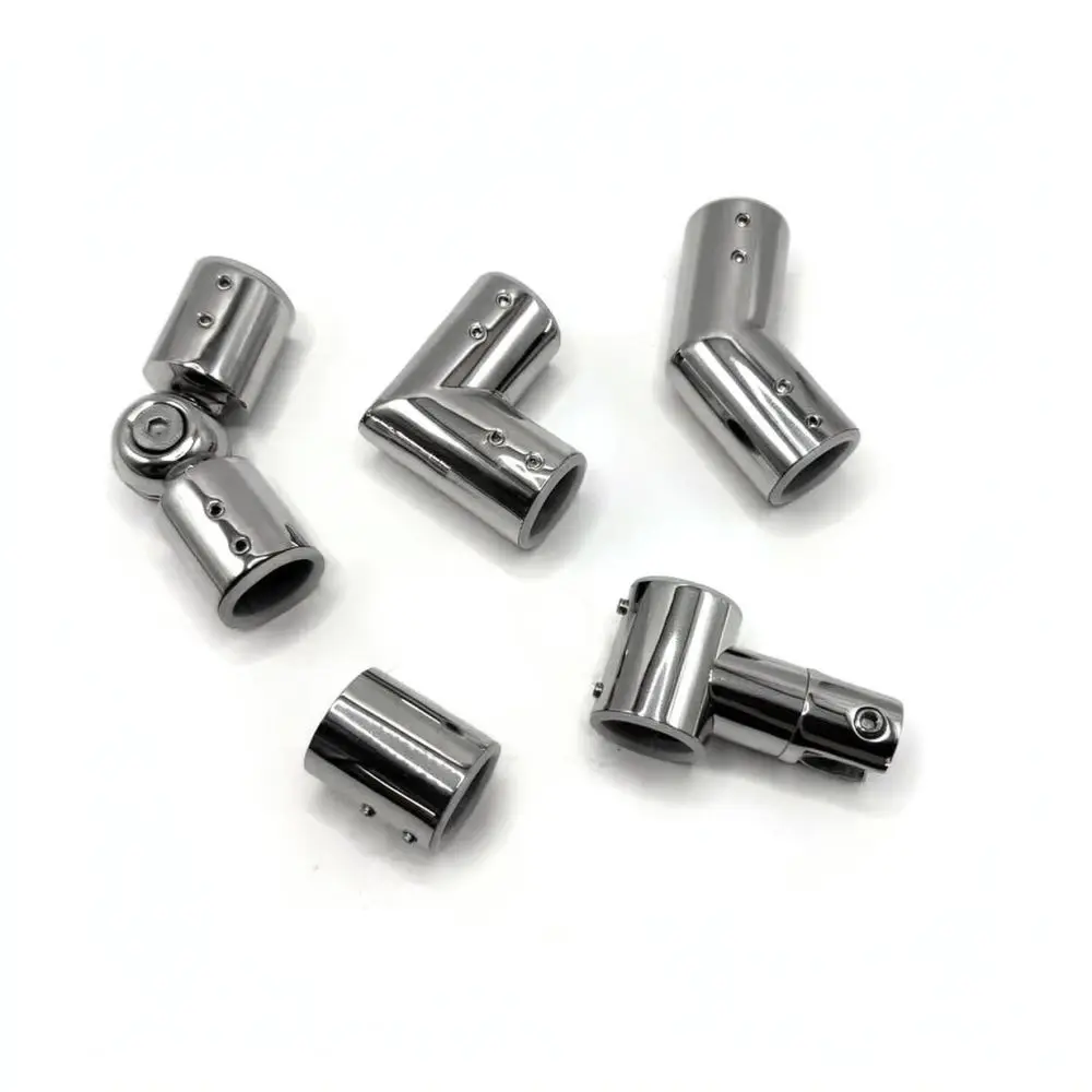 Modern Stainless Steel Shower Room Pipe Connector Glass Door Stabilizer Fitting Durable Bathroom Support Hardware