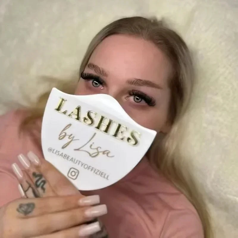 Personalised Eyelash Technician Prop Handheld Mirror Social Media Prop Lash Extension Face Paddle Aesthetics Lash Room Decor