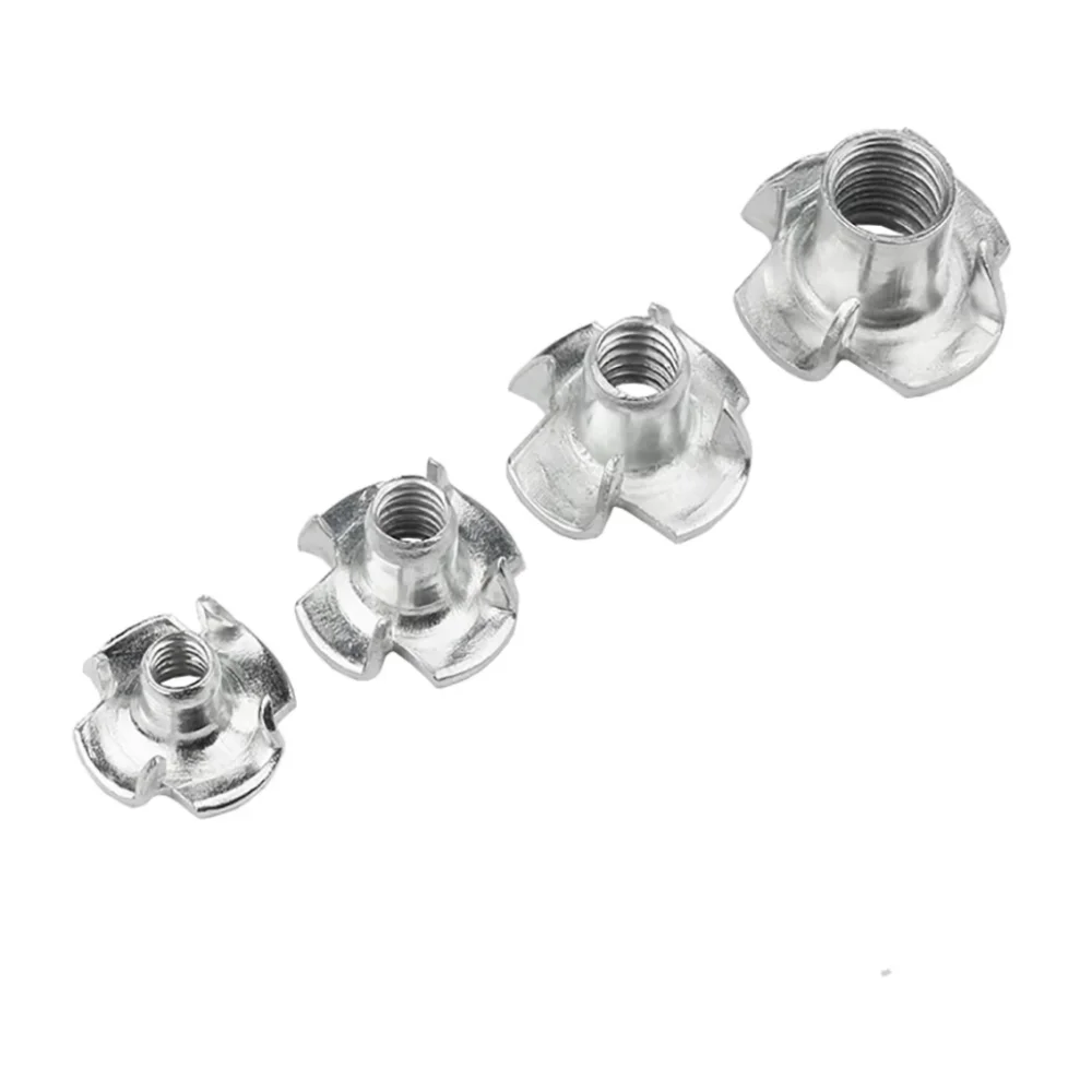 5/10pcs M4 M5 M6 M8 M10 304 Stainless Steel Four Pronged Speaker Insert T Nut Furniture Nut