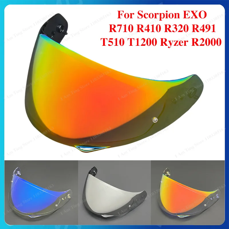 Motorcycle Helmet Visor Lens For Scorpion EXO R710 R410 R320 R491 T510 T1200 Ryzer R2000 Replace Anti-UV Dustproof Windshield