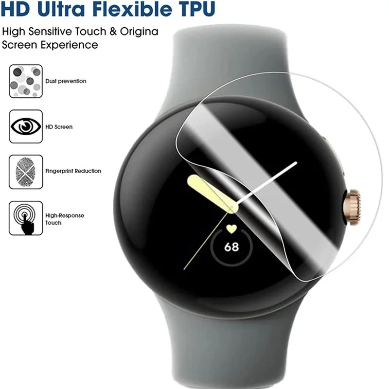10PCS TPU Hydrogel Screen Protector for Google Pixel Watch 2 Smart Watch HD Clear Soft Protective Film
