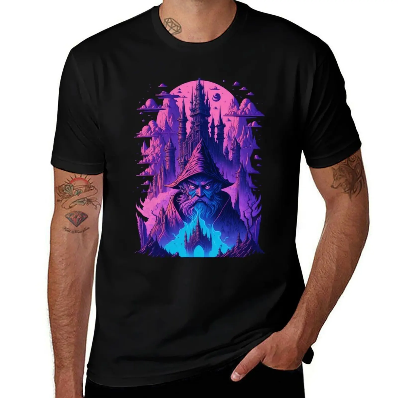 

Purple Magical Wizard T-Shirt t shirts for man pack white t shirt for man 100 percent cotton T-Shirt