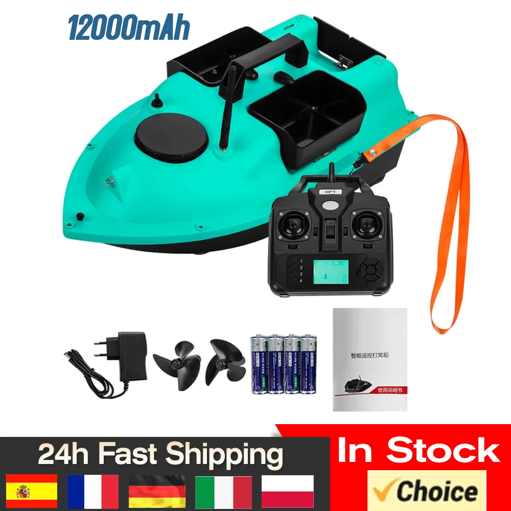 R18 Wireless GPS Fishing Bait Boat with 3 Bait Containers Remo Control Bait Boat with 16-points Positioning Auto Return Function