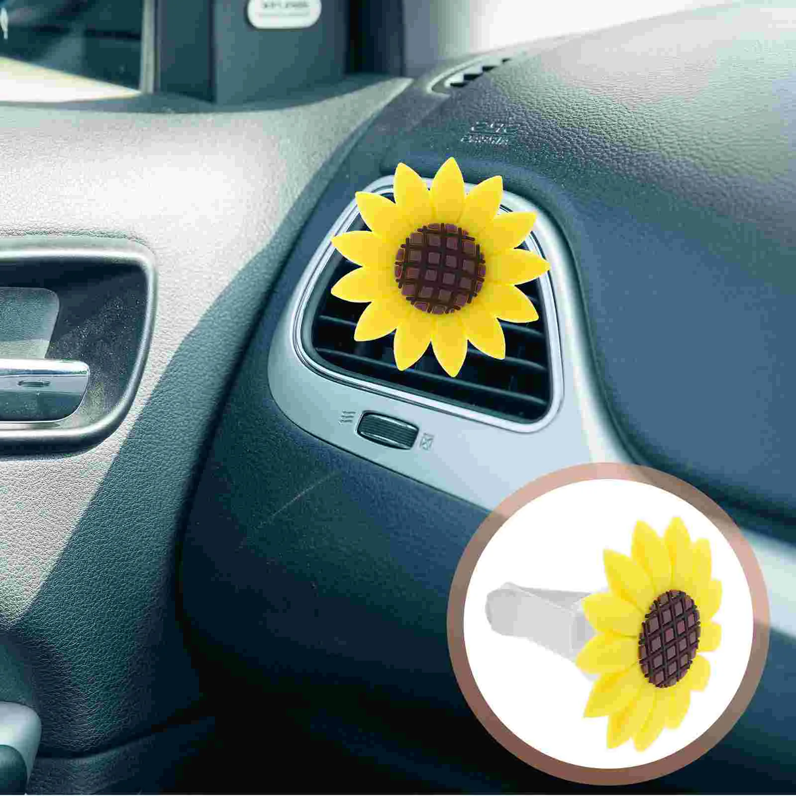 

4 Pcs Sunflower Car Vent Clip Aromatherapy Diffuser Decoration Auto Decorations Miss Air Fresheners Clips