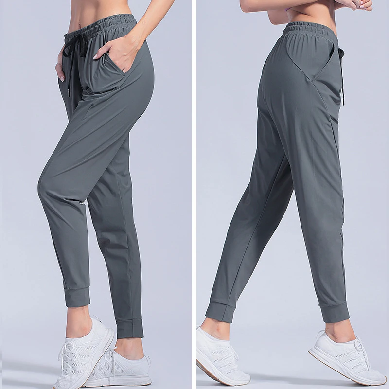 

Women Quick Dry Running Jogging Pants High Waist Gym Fitness Sweatpants Pocket Breathable Loose Trousers Woman Gym Sportswear