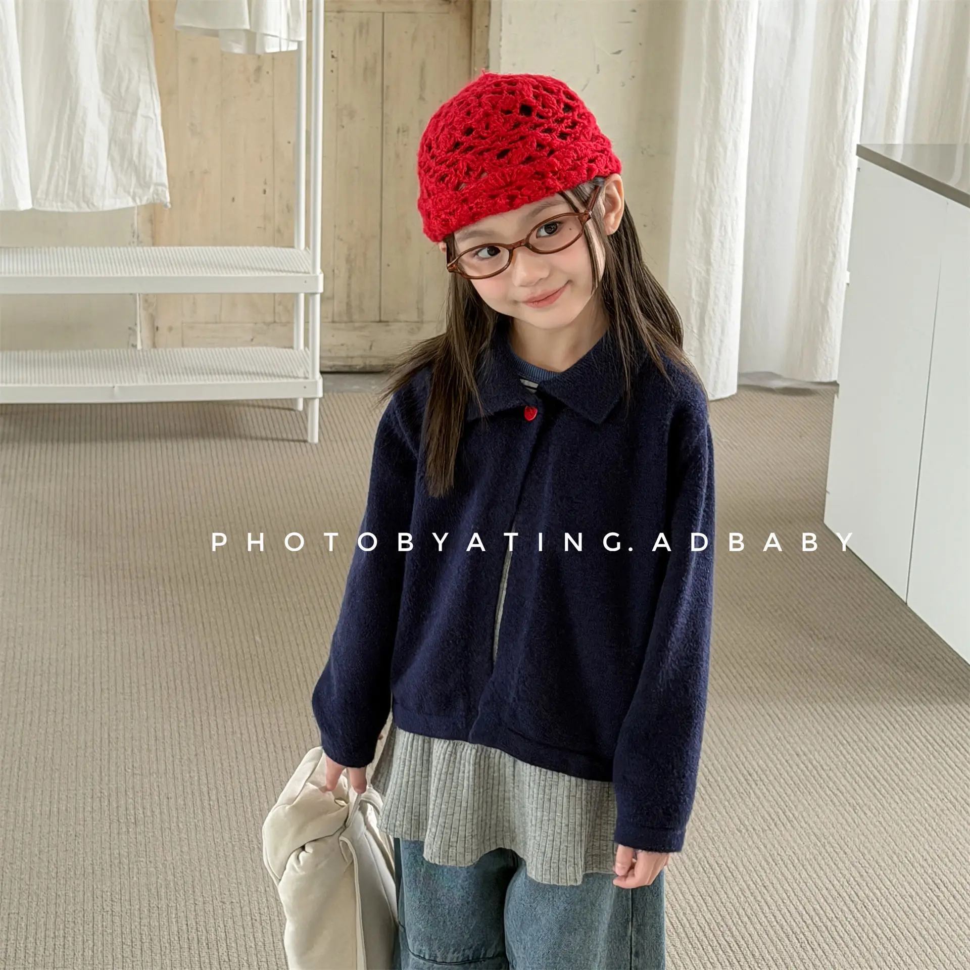 2026 Autumn New Children Knit Coat Fashion Girls Casual Sweater Cardigan Baby Long Sleeve Knitted Jacket Cotton Kids Clothes