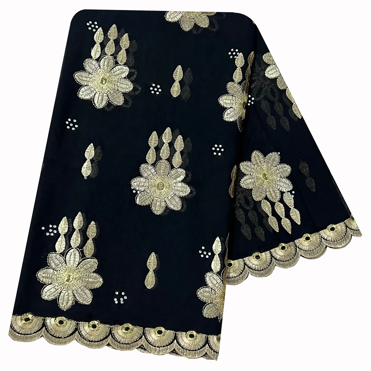 2024 Fashion Design Dubai Scarf For Muslim Women African Cotton Hijab Islam Hijab Pashmina Turban Headscarf Embroidery Shawls