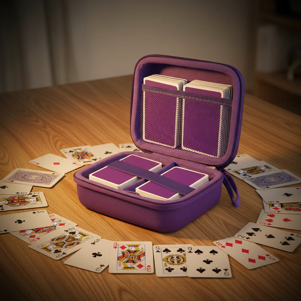 OEM ODM Classic EVA Hard Shell Travel Waterproof Zipper Closure 3 in Card Game Card Case for Travel and Outdoor Use