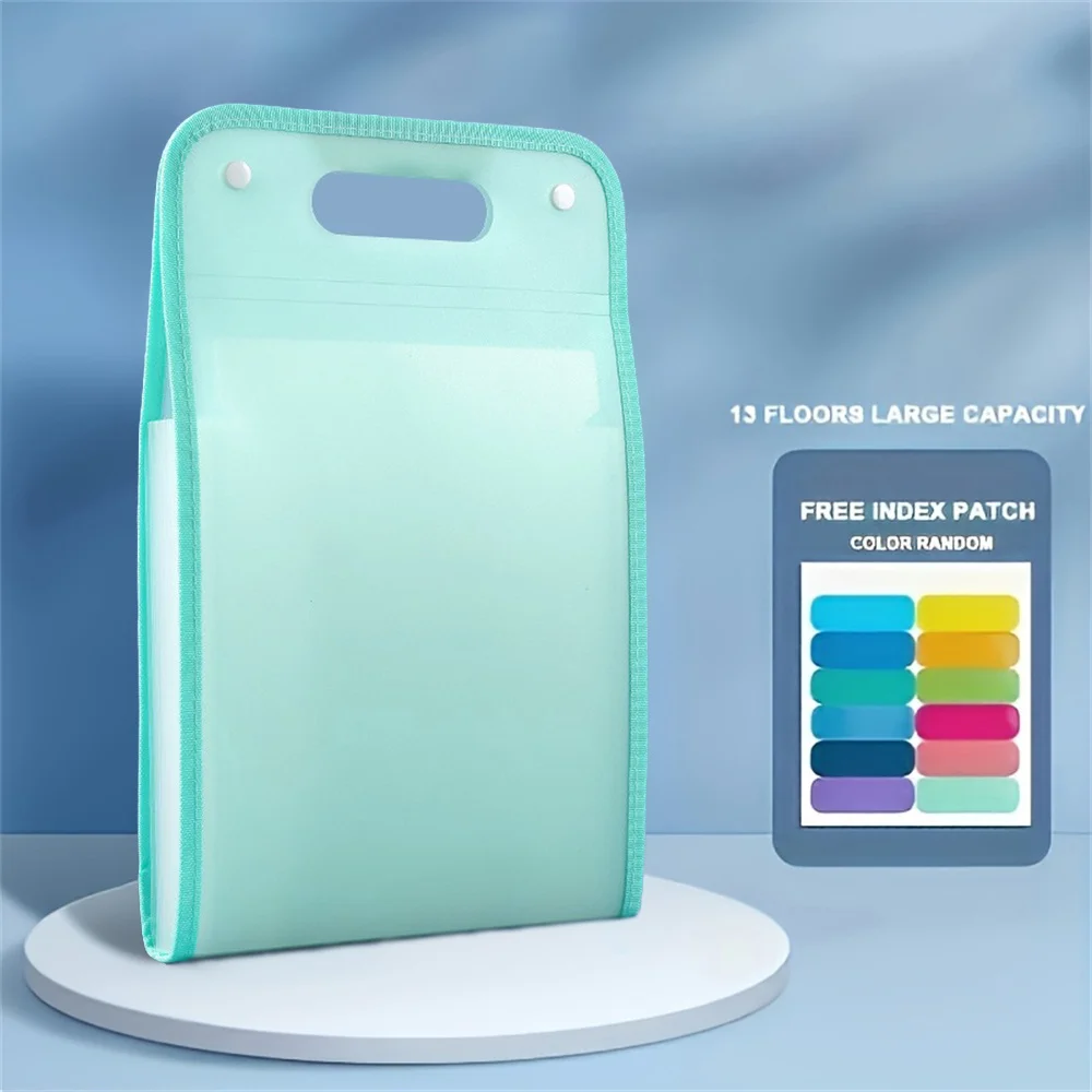 Portable 13 Pocket A4 Letter Size File Folders – Macaron Color Accordion Document Organizer, Versatile Desktop Storage