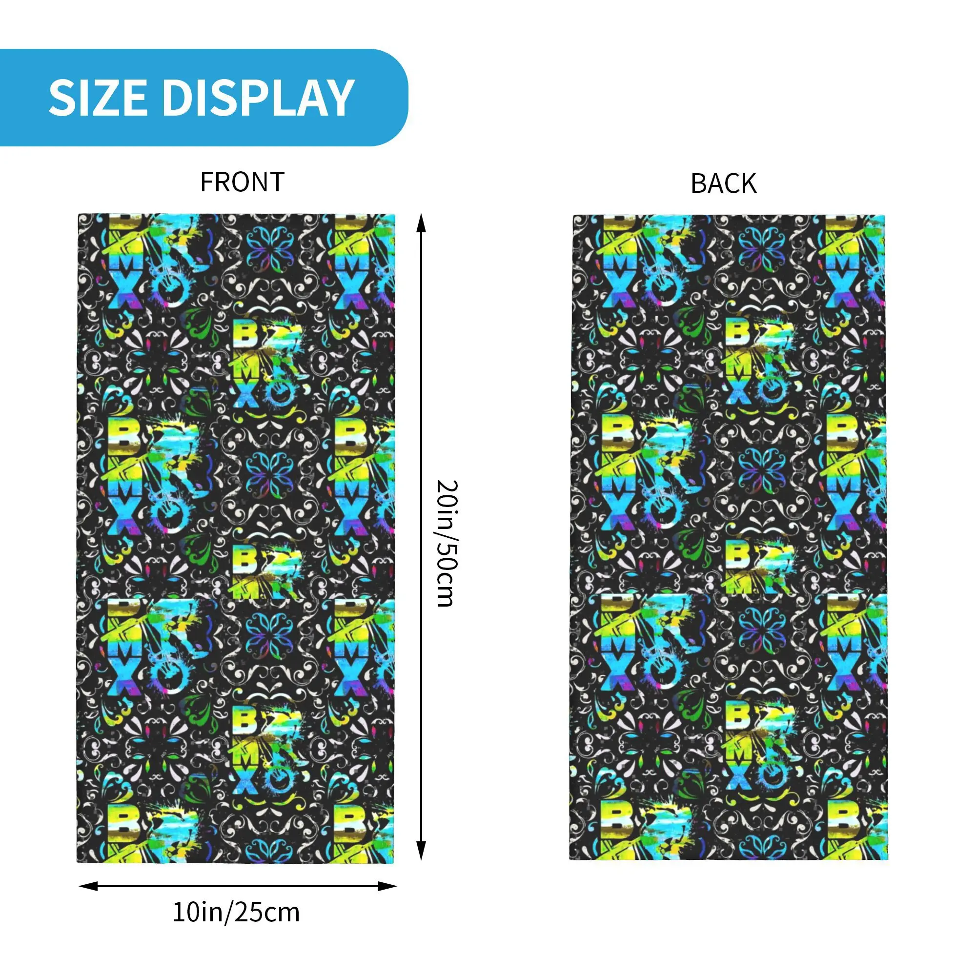 Bmx アパレル Bmx フリースタイルパターンバンダナネックゲートルプリントマスクスカーフ暖かい目出し帽ランニング男性女性大人の冬