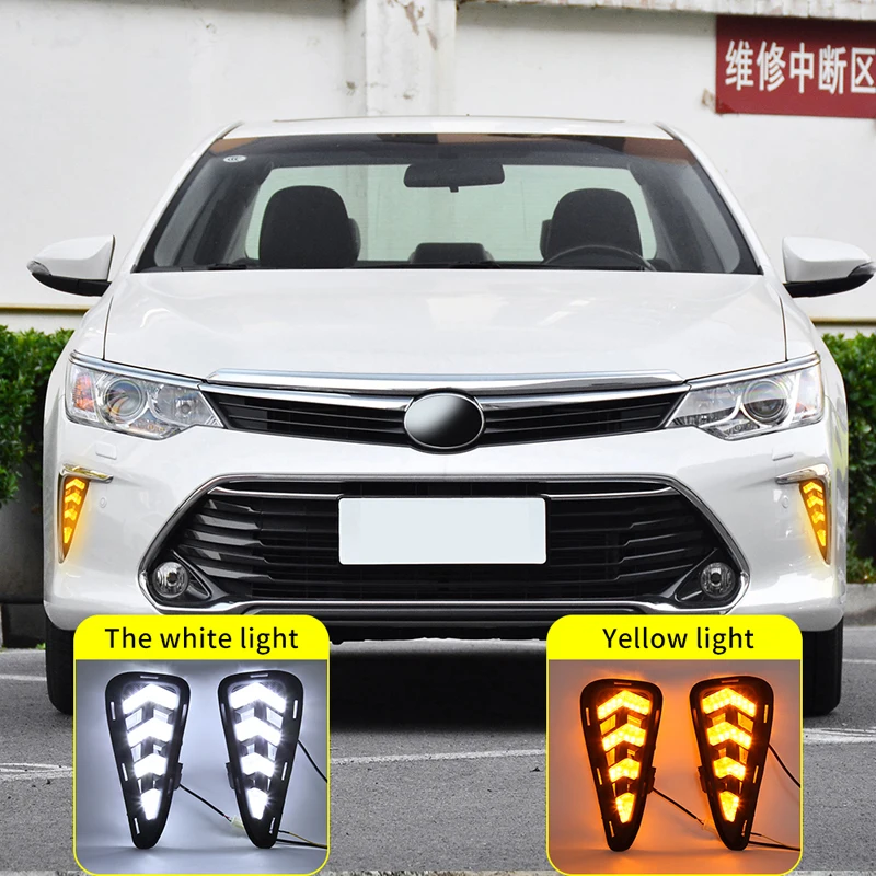 Enhance Visibility and Style with Waterproof LED DRL For Toyota Camry MK7 XV50 2015 2016 2017  Turn Signal Daytime Running Light