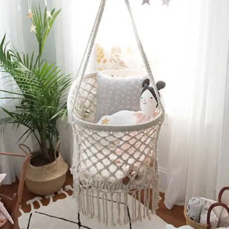 

Baby Crib Hanging Cradle, Hanging Bassinet and Portable Swing for Baby Nursery