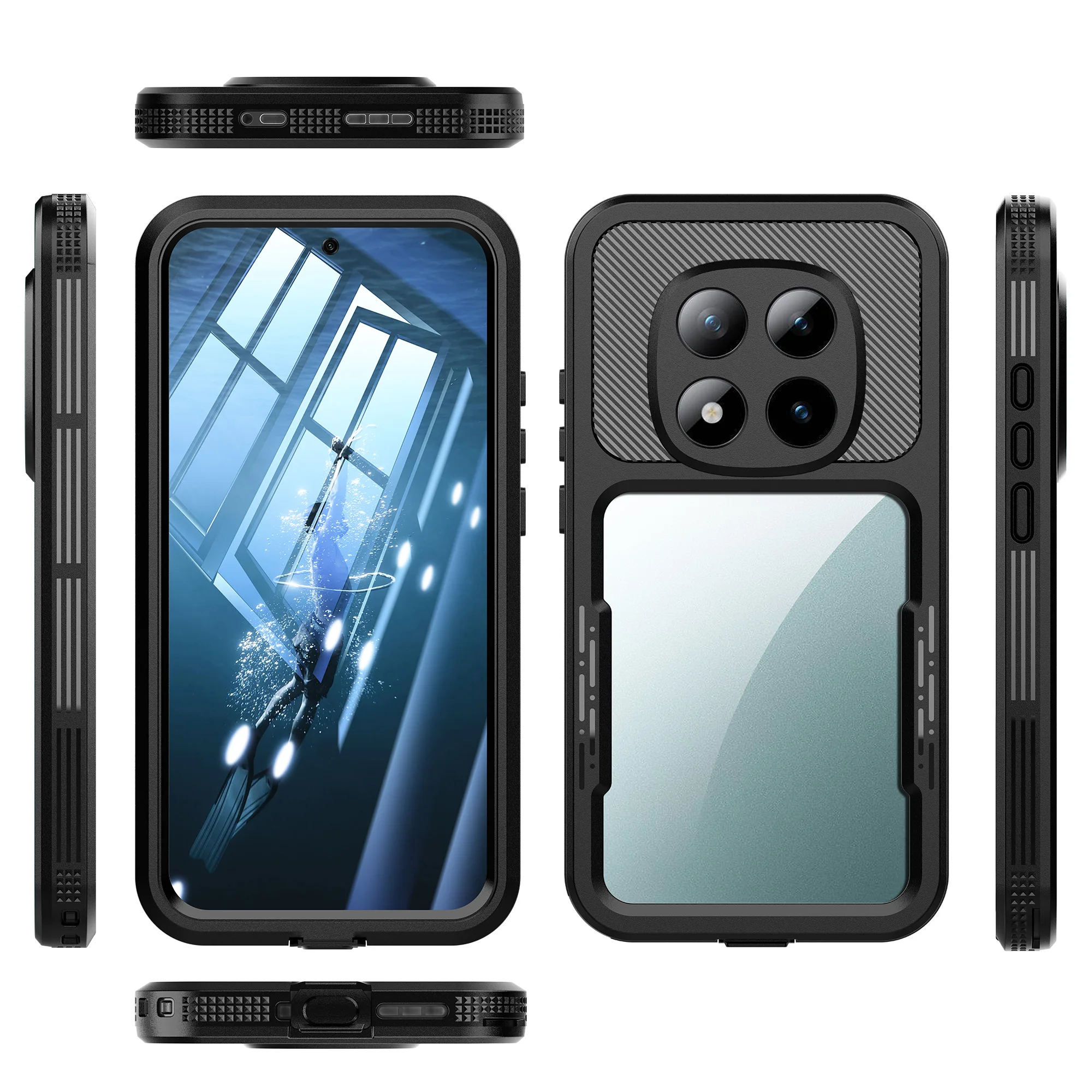 

IP68 Waterproof Shockproof Phone Cover Full Protection For Redmi Note 15 Pro / Note 14 PRO / Note 13 PRO