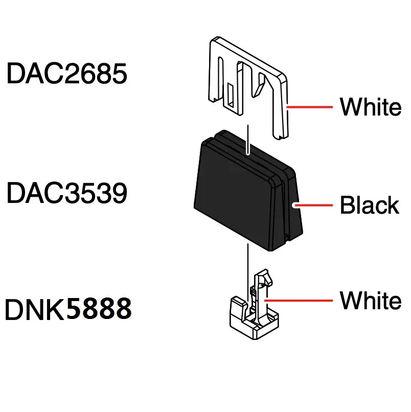 Pioneer Fader Cap Base Card DAC2685/2684 and DNK5888/DAC2685/3539 and DNK6009 Three-piece Accessories.Please Note The Model Type