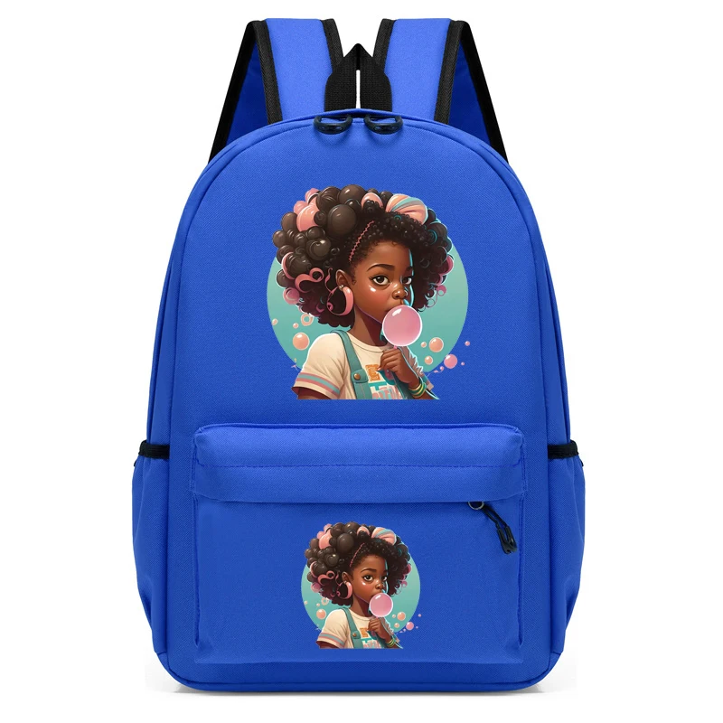 Children Bagpack Blowing Bubble Girl Print Backpack Kindergarten Schoolbag Kids Bagpack Bags Cartoon Girl Bookbag Travel Mochila