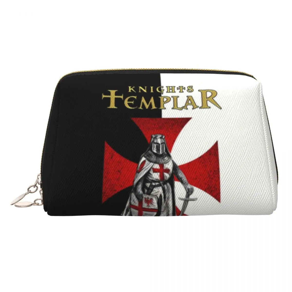 Knight Templar Makeup Bag Women Travel Cosmetic Organizer Cute Crusades Knights Christian Warrior Storage Toiletry Bags