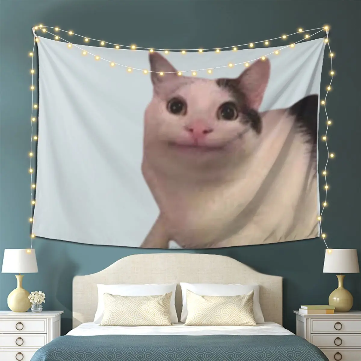 

Beluga Cat Tapestry Wall Hanging Aesthetic Home Decoration Tapestries for Living Room Bedroom