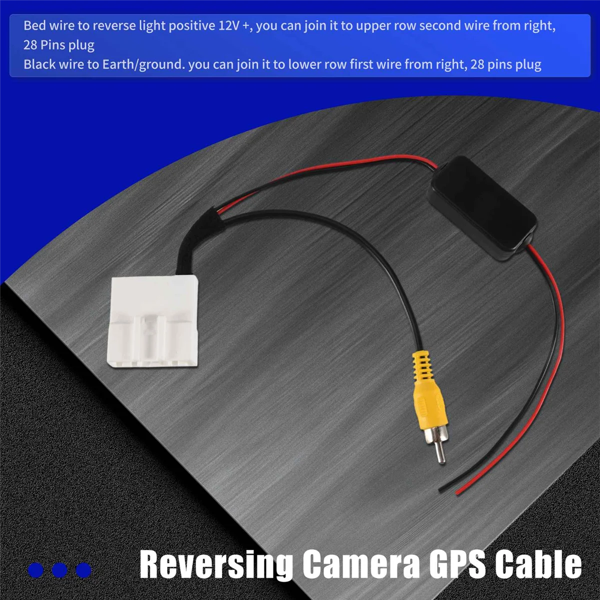 Connettore adattatore per fotocamera per auto a 24 Pin cavo per telecamera di retromarcia al cavo dell'unità principale GPS per Kluger